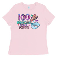 Bubblegum Pink 100 mermazing days of school Ladies Tee - Artiststas