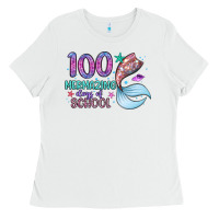White 100 mermazing days of school Ladies Tee - Artiststas