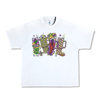 White mardi gras coffee Urban Heavy Tee - MaliasSmallBusiness