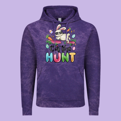 On The Hunt Easter Vintage Hoodie Designed By Maliassmallbusiness