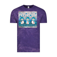 Cloud Purple snowman winter Vintage Tee - JahusDesignShop