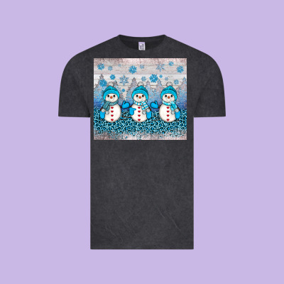 Snowman Winter Vintage Tee Designed By Jahusdesignshop