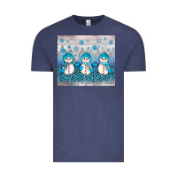 Vintage Denim snowman winter Vintage Tee - JahusDesignShop