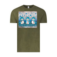 Vintage Olive snowman winter Vintage Tee - JahusDesignShop