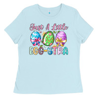 Baby Blue just a little egg stra Ladies Tee - Artiststas