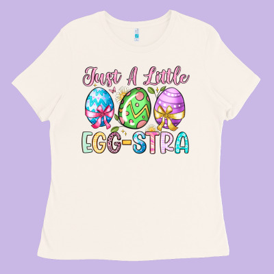 Just A Little Egg Stra Ladies Tee Designed By Artiststas