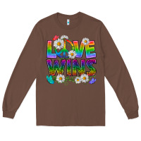 Chestnut Pride LGBTQ+ Love Wins Long Sleeve Tee - BundleAndBundleShop
