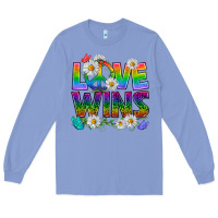 Colony Blue Pride LGBTQ+ Love Wins Long Sleeve Tee - BundleAndBundleShop