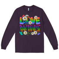 Plum Pride LGBTQ+ Love Wins Long Sleeve Tee - BundleAndBundleShop