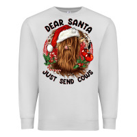 Dove Grey dear santa just send cows Premium Sweatshirt - CowGirlArtShop
