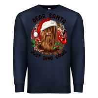 Navy dear santa just send cows Premium Sweatshirt - CowGirlArtShop