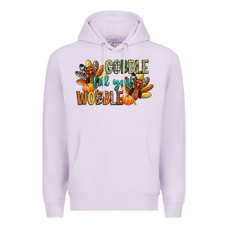 Gobble Till You Wobble Premium Hoodie by CowGirlArtShop | Teevron