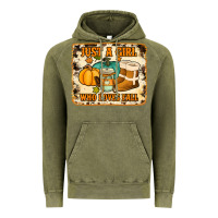 Vintage Olive just a girl who loves fall cowhide background Vintage Hoodie - Jasminsmagicworld