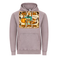 Vintage Zinc just a girl who loves fall cowhide background Vintage Hoodie - Jasminsmagicworld