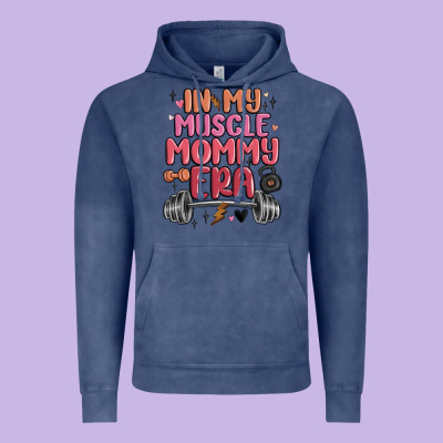 In My Muscle Mommy Era Vintage Hoodie Designed By Maliassmallbusiness