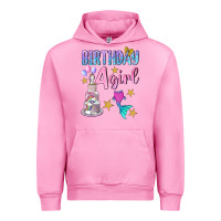 Fuchsia Pink birthday girl 4 Urban Hoodie - BundleAndBundleShop