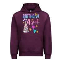 Mauve Wine birthday girl 4 Urban Hoodie - BundleAndBundleShop