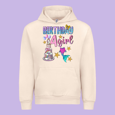 Birthday Girl 4 Urban Hoodie Designed By Bundleandbundleshop
