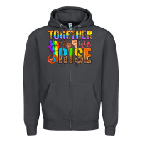 Smoke LGBTQ+ together we rise Zipper Hoodie - NancyCooperArtShop