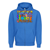 True Royal LGBTQ+ together we rise Zipper Hoodie - NancyCooperArtShop