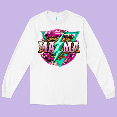Mama Life And Thunderbolt Long Sleeve Tee Designed By Jahusdesignshop