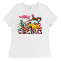 White merry christmas Ladies Tee - AdoDesignShop