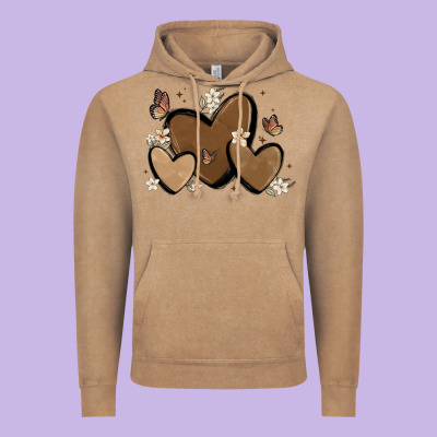 Melanin Hearts Vintage Hoodie Designed By Maliassmallbusiness