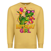 Antique Gold 5 rd birthday girl t rex pink Premium Sweatshirt - CowGirlArtShop