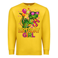 Lemon 5 rd birthday girl t rex pink Premium Sweatshirt - CowGirlArtShop