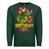 Sports Green 5 rd birthday girl t rex pink Premium Sweatshirt - CowGirlArtShop