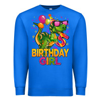 True Royal 5 rd birthday girl t rex pink Premium Sweatshirt - CowGirlArtShop