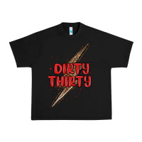 Black dirty thirty lightning bolt Urban Heavy Tee - MaliasSmallBusiness