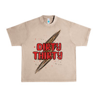 French Oak dirty thirty lightning bolt Urban Heavy Tee - MaliasSmallBusiness