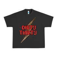 Pigment Black dirty thirty lightning bolt Urban Heavy Tee - MaliasSmallBusiness