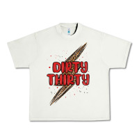 Pistachio dirty thirty lightning bolt Urban Heavy Tee - MaliasSmallBusiness