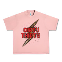 Salmon dirty thirty lightning bolt Urban Heavy Tee - MaliasSmallBusiness