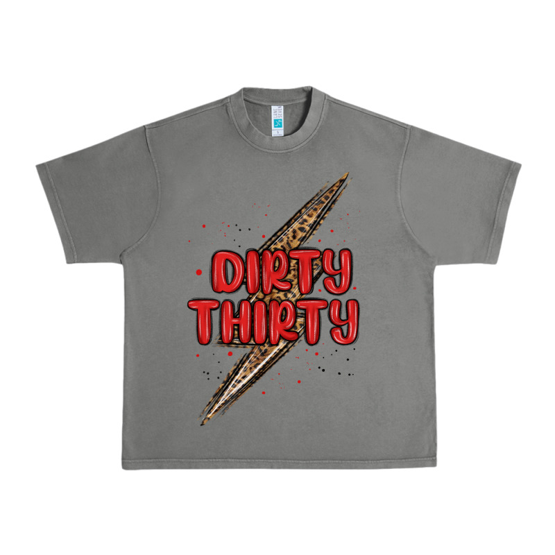 Dirty Thirty Lightning Bolt Urban Heavy Tee by MaliasSmallBusiness | Teevron