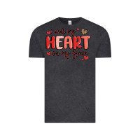 Vintage Black i wear my heart on my sleeve Vintage Tee - MaliasSmallBusiness