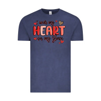 Vintage Denim i wear my heart on my sleeve Vintage Tee - MaliasSmallBusiness