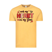 Vintage Mustard i wear my heart on my sleeve Vintage Tee - MaliasSmallBusiness