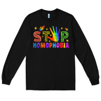 Black Western Stop Homophobia Long Sleeve Tee - BundleAndBundleShop
