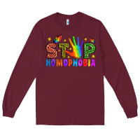 Burgundy Western Stop Homophobia Long Sleeve Tee - BundleAndBundleShop