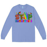Colony Blue Western Stop Homophobia Long Sleeve Tee - BundleAndBundleShop