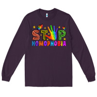 Plum Western Stop Homophobia Long Sleeve Tee - BundleAndBundleShop