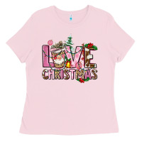 Bubblegum Pink love christmas Ladies Tee - AdoDesignShop