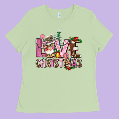 Love Christmas Ladies Tee Designed By Adodesignshop