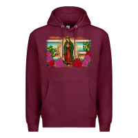 Burgundy western our lady of Guadalupe Premium Hoodie - JahusDesignShop