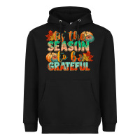Black tis the season to be grateful Heavyweight Hoodie - CowGirlArtShop