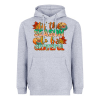 Heather Grey tis the season to be grateful Heavyweight Hoodie - CowGirlArtShop