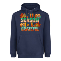 Navy tis the season to be grateful Heavyweight Hoodie - CowGirlArtShop